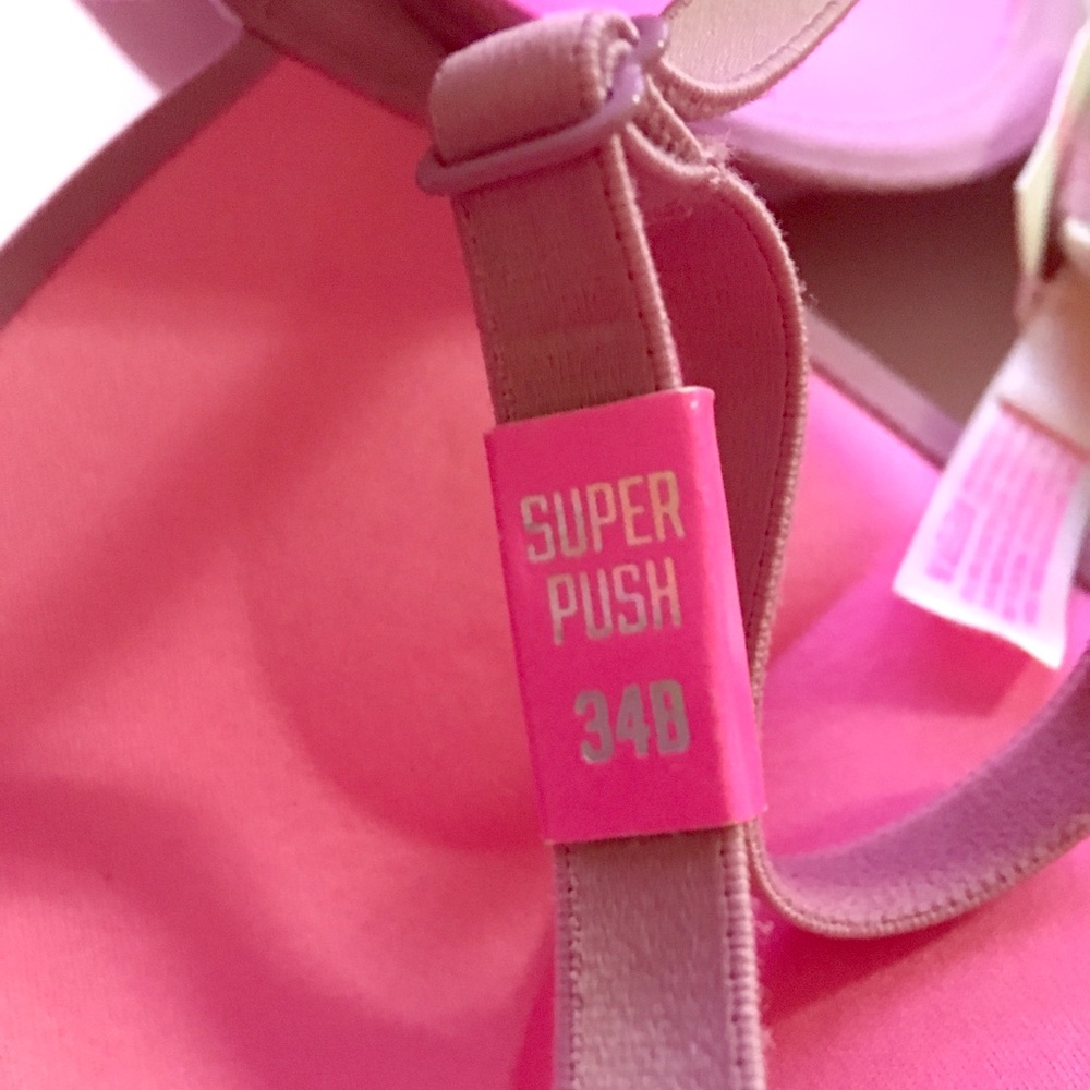 Pink push up bra